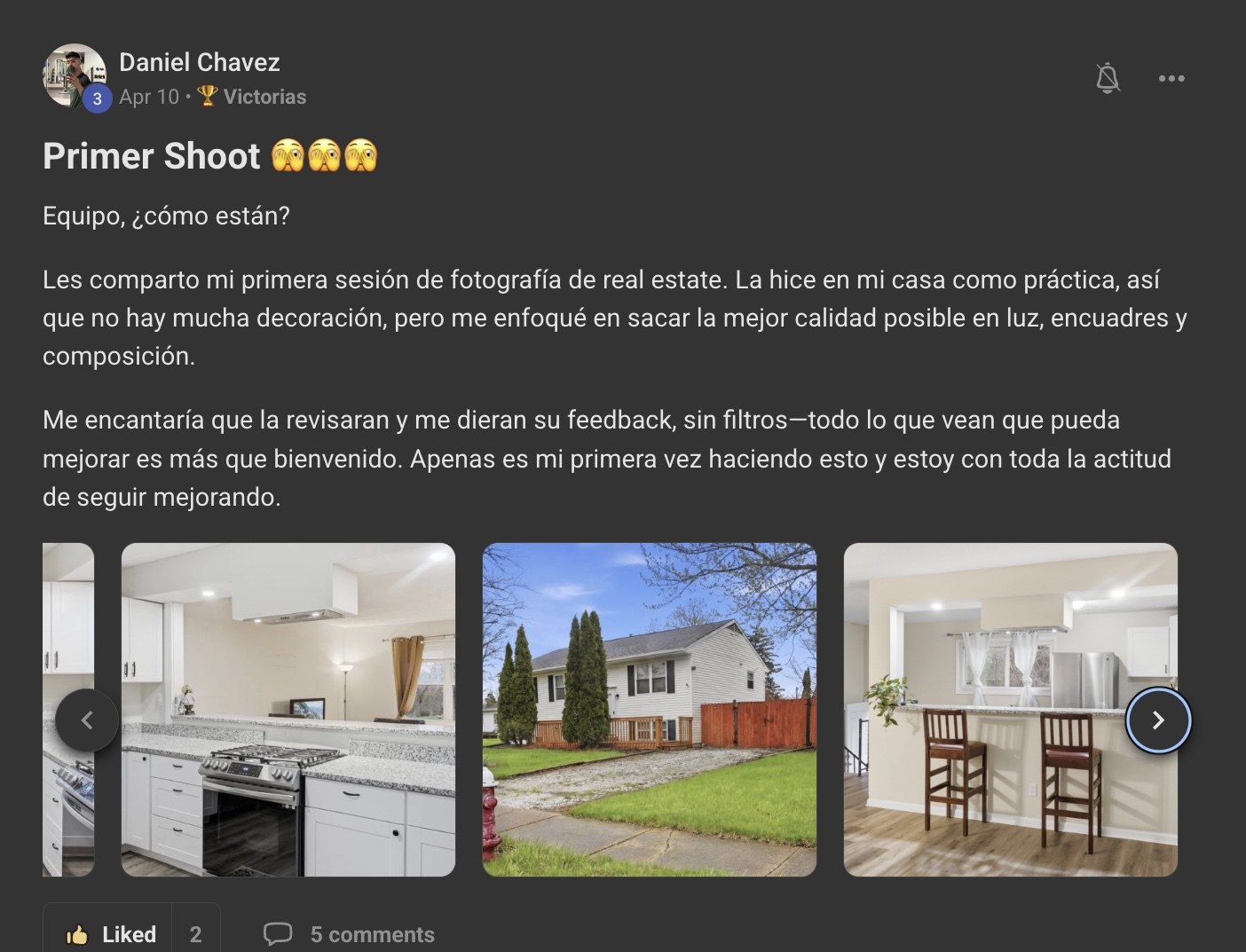 Daniel Chávez: Su primer shoot, aplicando el método desde cero